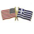 USA & Greece Flag Pin
